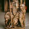 Odin Skulptur, Der Allvater Nordischer Gott Holzschnitzerei Statue