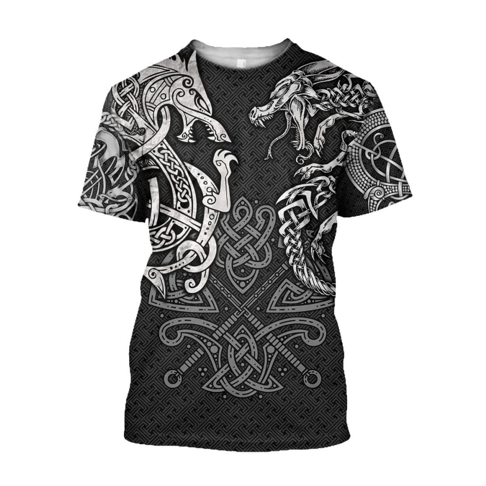 Wikinger T-Shirt - Fenrir & Jormugandr