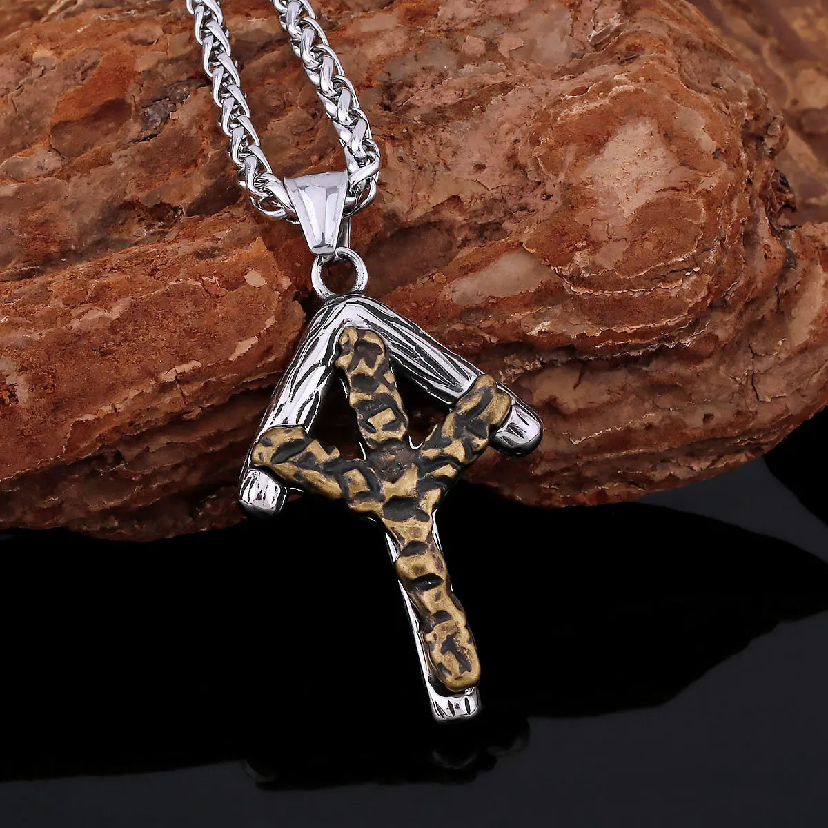 Wikinger Kette - Algiz Rune