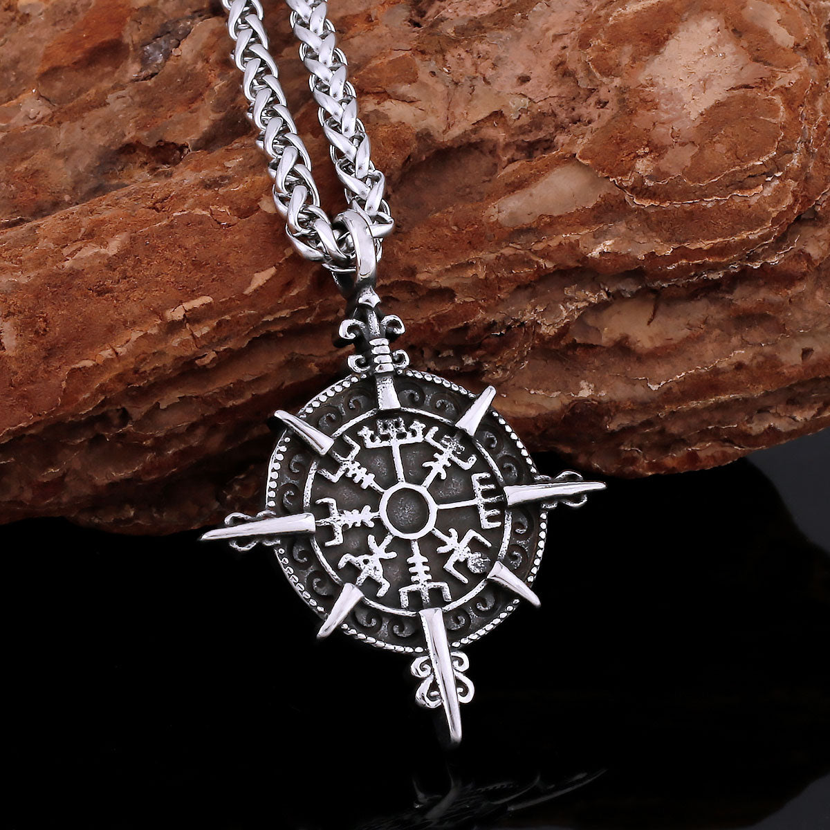 Wikinger Kette - Vegvisir Kompass