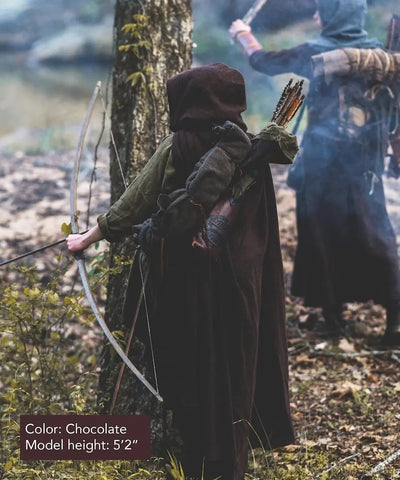 WIKINGER-WANDERUMHANG – LEINEN MIT ABGENUTZTEM SAUM