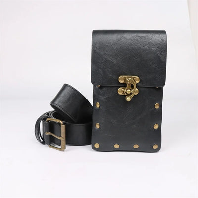 WIKINGER-GÜRTELSET – BEUTEL &amp; HALTER FÜR RUNEN UND AUSRÜSTUNG