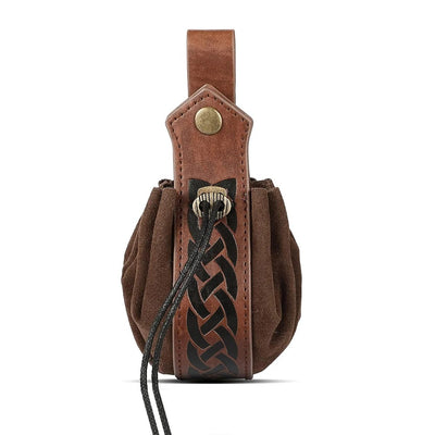 WIKINGER-GÜRTELSET – BEUTEL &amp; HALTER FÜR RUNEN UND AUSRÜSTUNG