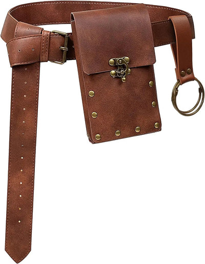 WIKINGER-GÜRTELSET – BEUTEL &amp; HALTER FÜR RUNEN UND AUSRÜSTUNG