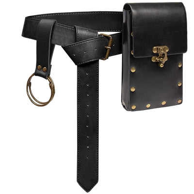 WIKINGER-GÜRTELSET – BEUTEL &amp; HALTER FÜR RUNEN UND AUSRÜSTUNG