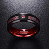 Wikinger Ring "Walhalla" mit rotem Innenband