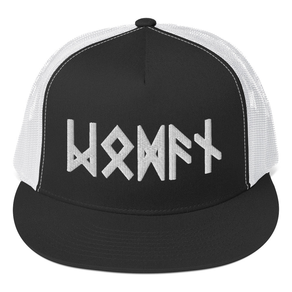 Wikinger Trucker Cap mit Odin in altem Futhark