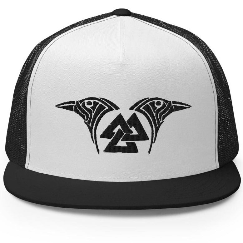 Wikinger Trucker Cap mit Valknut & Odins Raben