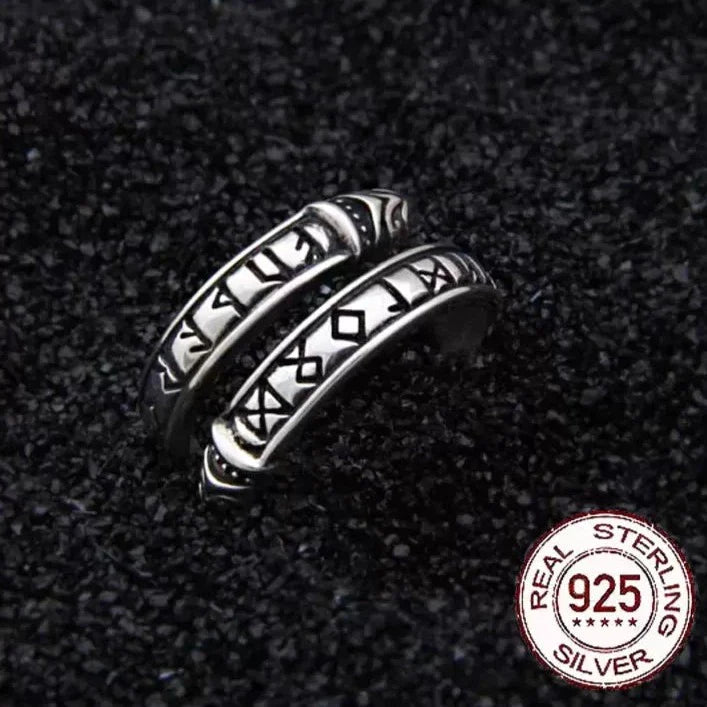 Jörmungandr Wikinger Ring - Sterling Silber