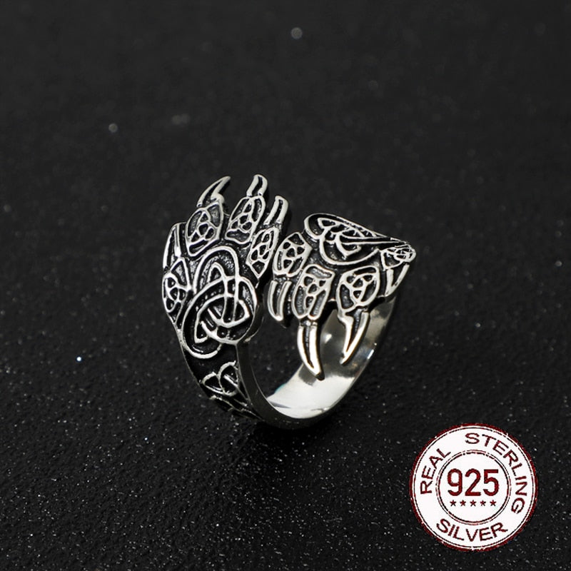 Berserker Klaue Wikinger Ring - Sterling Silber
