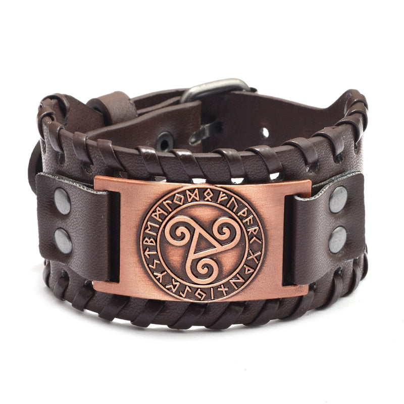 Triskelion Wikinger Lederarmband