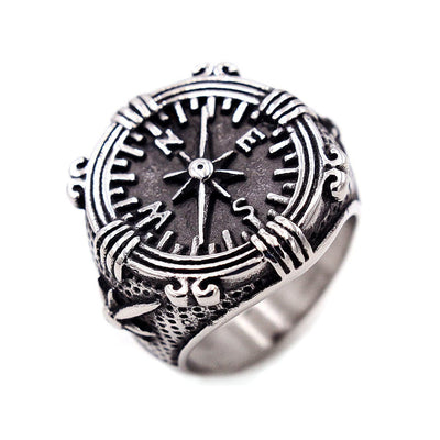Wikinger Ring mit nordischem Kompass