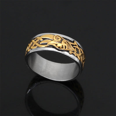 Wikinger Ring Jormungandr mit keltischen Knoten