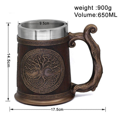 "Yggdrasil" Baum des Lebens Wikinger Bierkrug