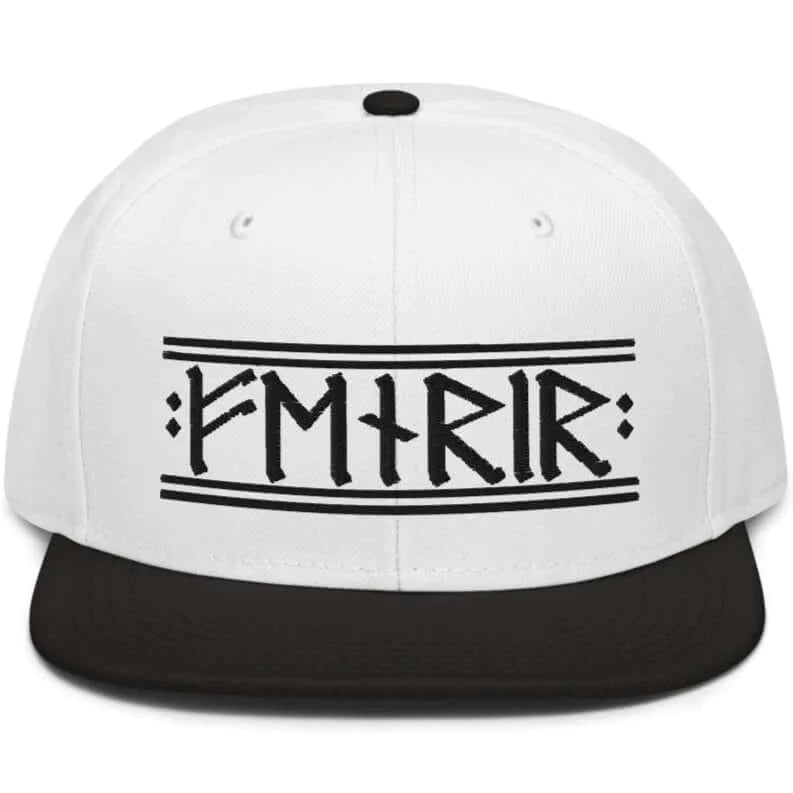 Wikinger Snapback Cap bestickt mit Fenrir in altem Futhark