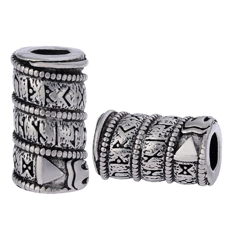 Wikinger-Bartperle mit Jormungandr-Muster