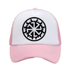 Wikinger-Mütze mit nordischem Rad-Symbol