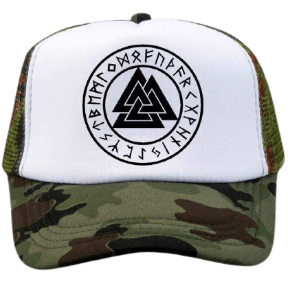 Wikinger Trucker Cap mit Valknut und Runensymbolen