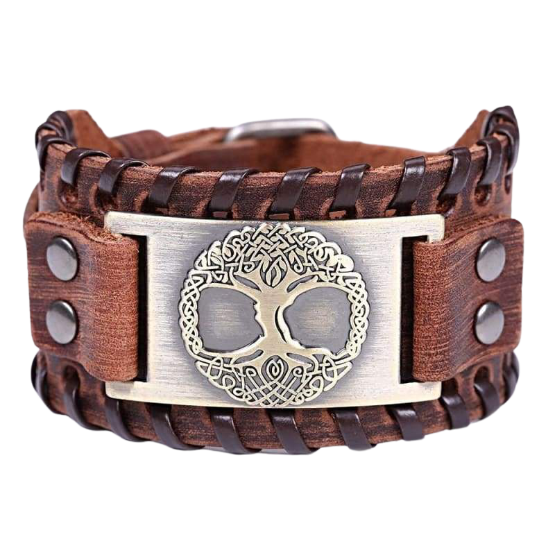 Yggdrasil (Wikinger-Lederarmband)