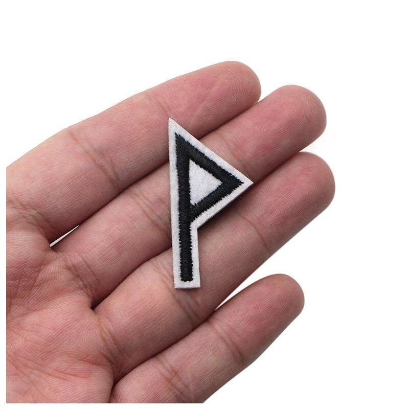 Viking Odin Sorcellerie Rune Alphabet Living Iron On Embroidered Logo Patch Viking Odin Sorcellerie Rune Alphabet Living Iron On Embroidered Logo Patch