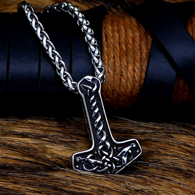Thors Hammer Kette Geknotetes Muster