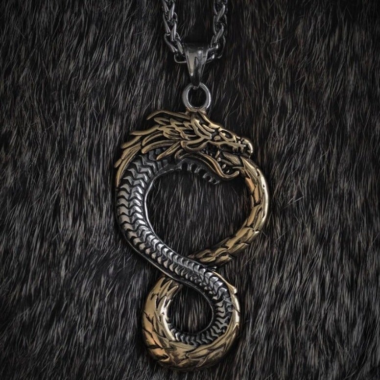 Wikinger Kette Goldene Midgardschlange