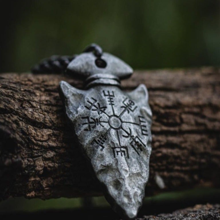 Wikinger Kette - Vegvisir Pfeil