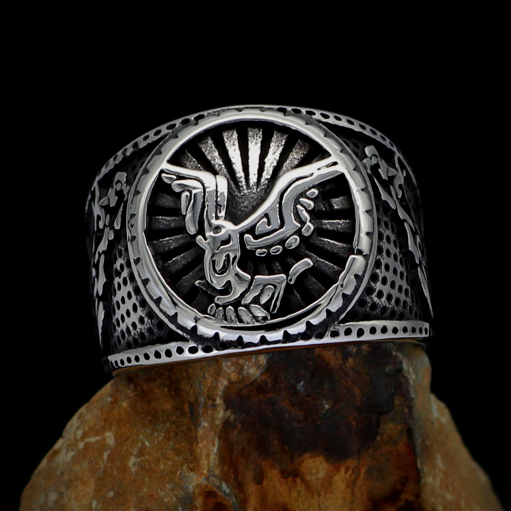 Wikinger Ring Rabe & Wolf