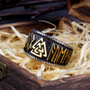 Wikinger Ring Goldene Valknut Runen