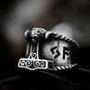 Wikinger Ring Thors Hammer Runen