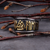 Wikinger Ring Goldene Valknut Runen